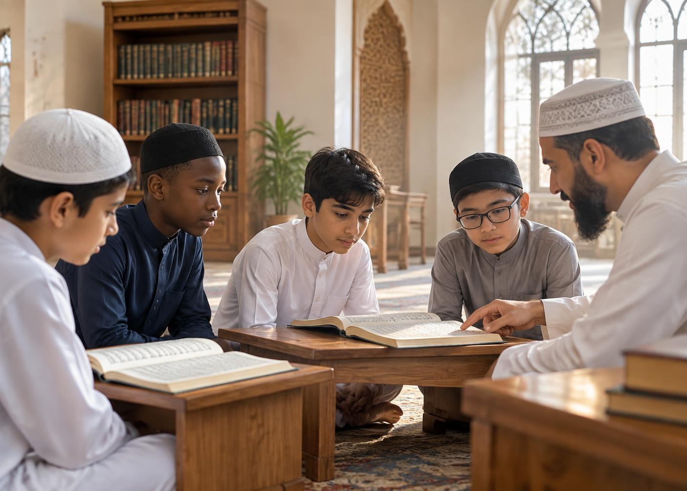Students learning together